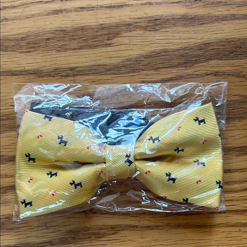 Sky Kids Yellow Bow Tie with Fun Patterns